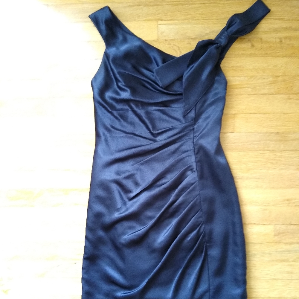 Vera Wang Navy Blue Cocktail Dress, Size 4